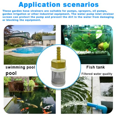 Stainless steel filter copper tube joint 8mm diameter hose connection