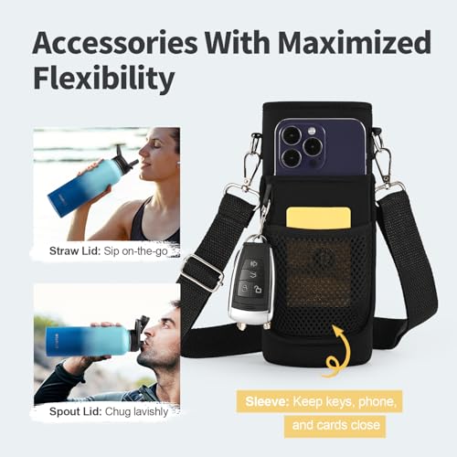 40 oz Insulated Water Bottle with Straw