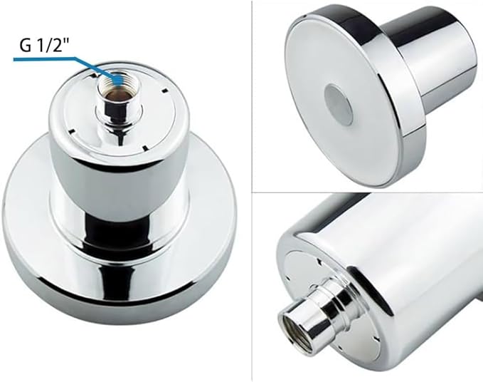 Cascada High-Pressure Filtered Shower Head with 15-Stage Filter Water Softener (Brushed Nickel)
