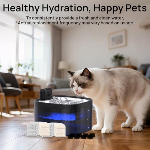 8 Packs Cat Water Fountain Replacement Filters