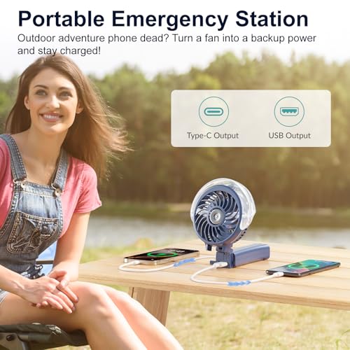 4000mAh Upgraded Handheld Misting Fan