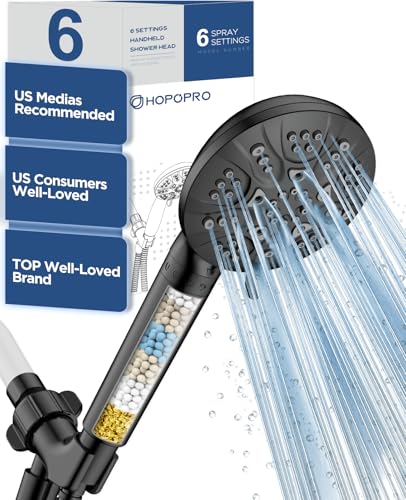 6 Mode High Pressure Handheld Shower Head with Filter