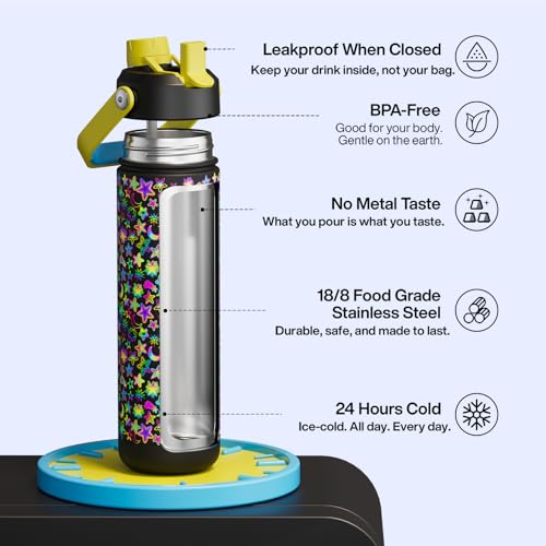 Insulated Water Bottle with Straw Stainless Steel Water Bottle