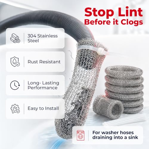 Washing Machine Lint Trap Stainless Steel 30 (12 Count)