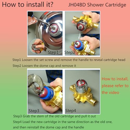 JH04BD Ceramic Plastic Faucet Cartridge 40mm Replacement Cartridge With Single Lever Cartridge Pressure Balance Cartridge Replacement