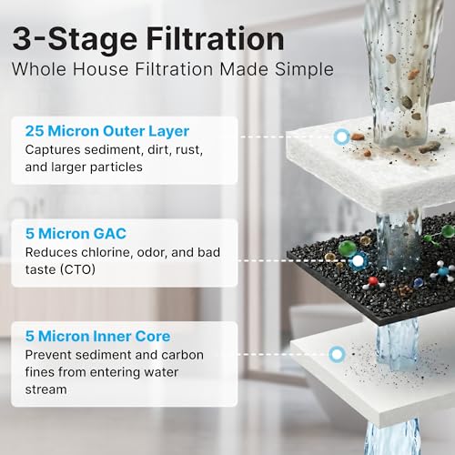 Whole House Dual Purpose Sediment & Carbon Water Filter