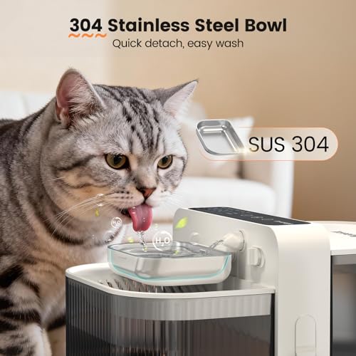 Filterless Cat Water Fountain with Wastewater Separation