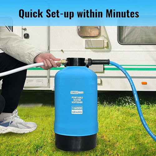 RV Water Softener with Water Hose