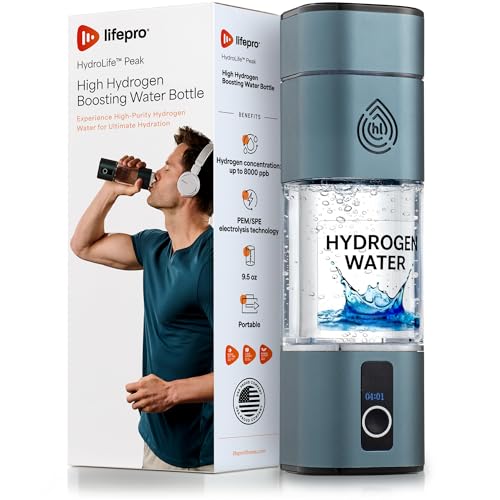 HydroLife Hydrogen Water Generator Portable Bottle with SPE