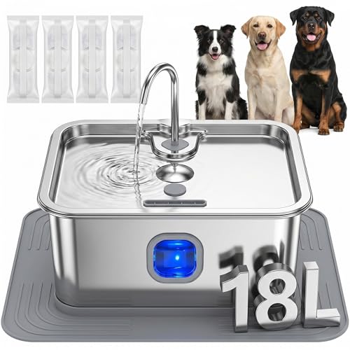 18L 4.76Gal Large Dog Water Fountain