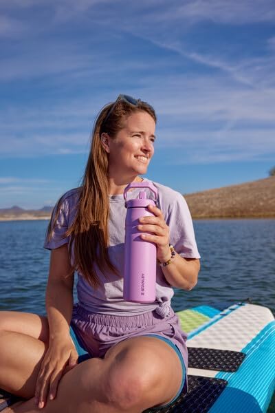 Stanley IceFlow Flip Straw 2.0 Water Bottle 16 OZ | Built-In Straw with Larger Opening | Lightweight & Leak-Resistant | Insulated Stainless Steel | BPA-Free | Navy