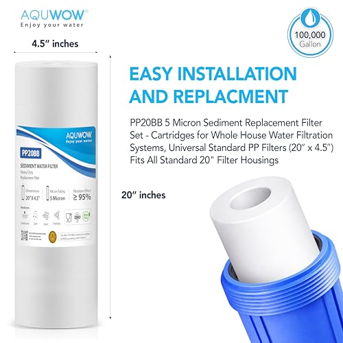 PP20BB 5 Micron 4.5" x 20" Filter Set