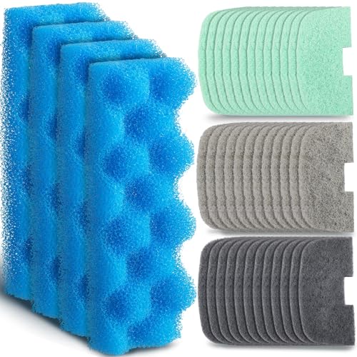 40 Pcs Replacement Filter Media Kit Compatible with Fluval 206 (40 Count)