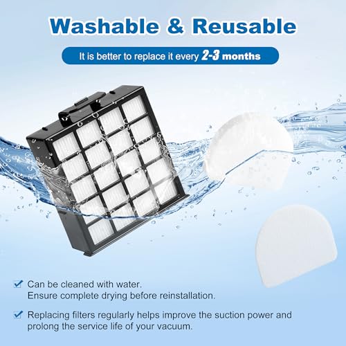 AZ4002 AZ4000 AZ4002W HEPA Filter Replacement Compatible with Shark POWERDETECT Upright Vacuum Cleaner and Shark Powered Lift (17 Count)