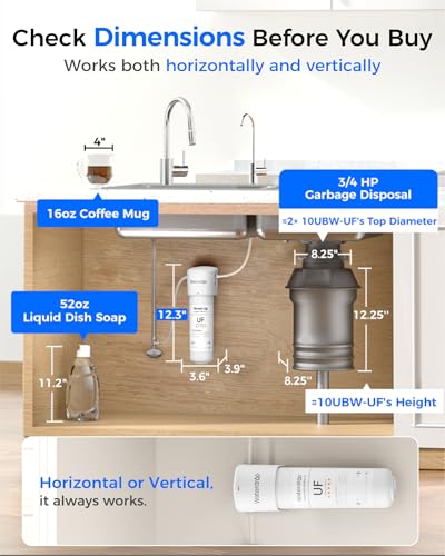 10UBW UF 0.01 μm Ultra Filtration Under Sink Water Filter System