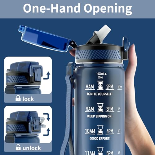Water Bottle with Straw