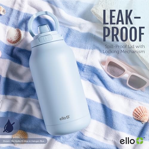Hydra 64oz Half Gallon Water Jug with Handle and Motivational Time Markers for All Day Hydration