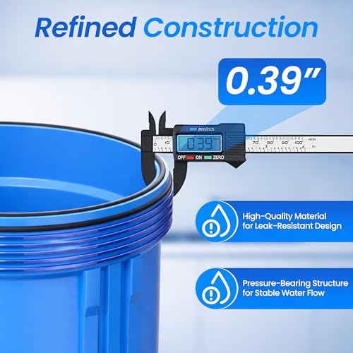 2 Stage Whole House Water Filter System 20x4.5 Included Carbon & Sediment