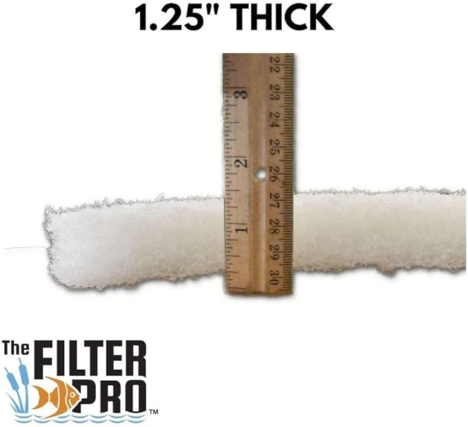 Cut Replacement Skimmer Waterfall Mat - 19" x 19" x 1.25" Thick Beige Coarse Filter Media to Fit Popular Brands, Made in USA