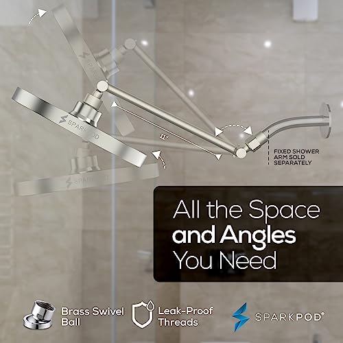8" Round Rain Shower Head with 11" Shower Arm