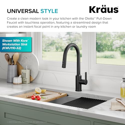 Matte Black Touchless Pull Down Kitchen Faucet KSF