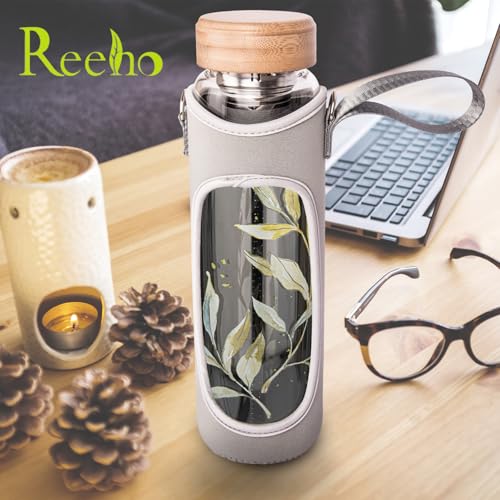 32oz Borosilicate Glass Water Bottle with Tea Infuser