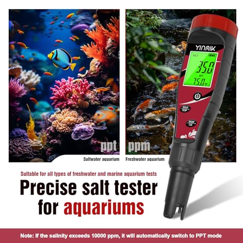 Pool Chlorine pH Meter Digital Salt pH Tester for Salt Water Pool