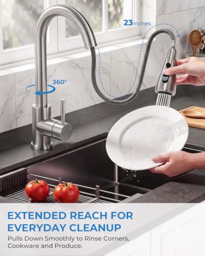 Kitchen Faucet with Pull Down Sprayer