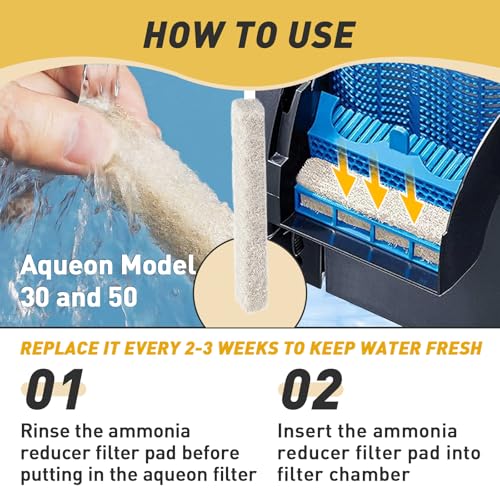 12 Count Ammonia Reducer Filter Pads for Aqueon