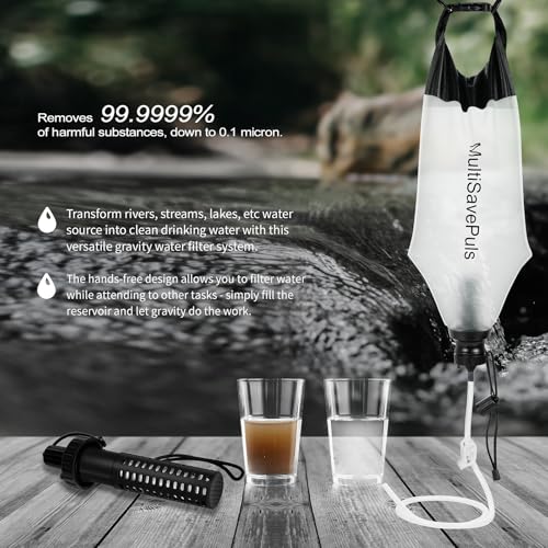 Gravity Water Filter Straw 3L