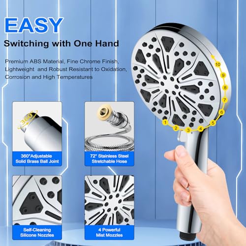 Handheld Shower Head Filter with Magnetic 10