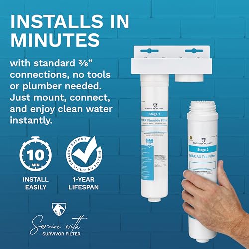 Max, 2-stage, In-line, Under Sink Water Filteration System