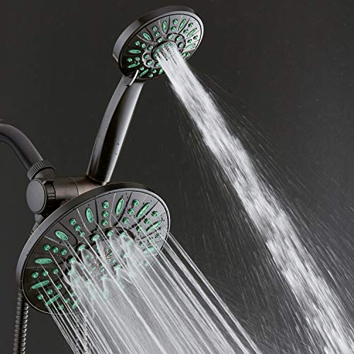 Antimicrobial High Pressure 7" Rain & Handheld Shower Head Combo