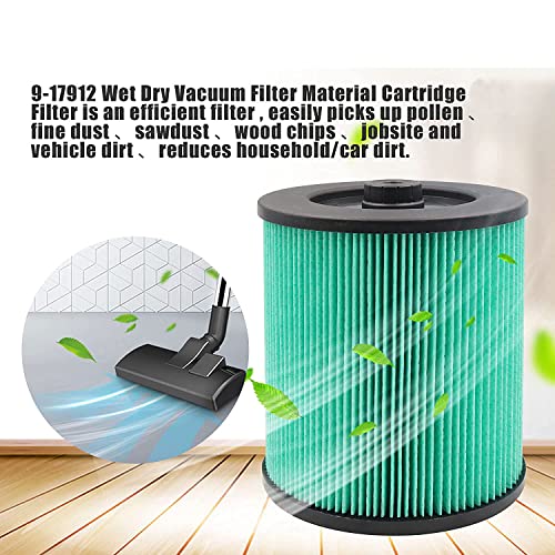 17912 & 9 17912 HEPA Vacuum Filter Compatible with Craftsman