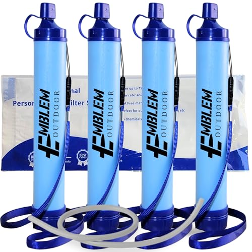 Portable Water Filter Straw (4 Count)