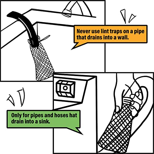 24 Pack Washing Machine Lint Traps with Cable Ties (24 Count)