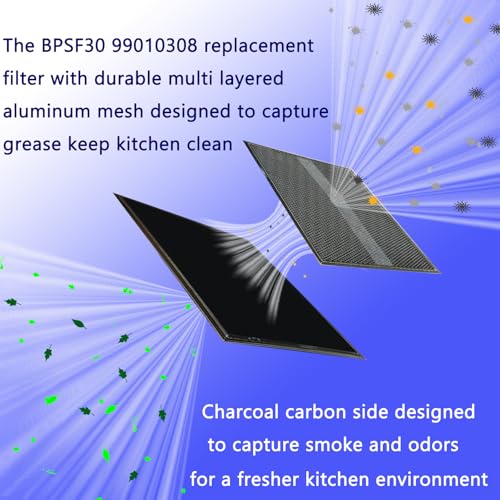 2 Pack S99010308 BPSF30 for Allure Range Hood Charcoal Filters 10.8"x13.3"