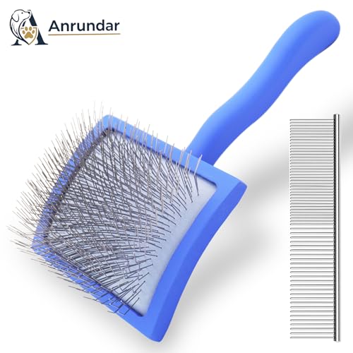 2PCS Slicker Brush for Dogs & Pet Comb