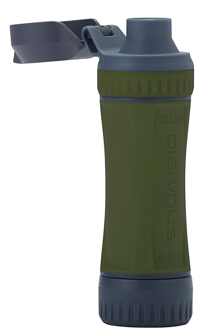 Platypus Quickdraw Ultralight Backpacking Water Filter, Green