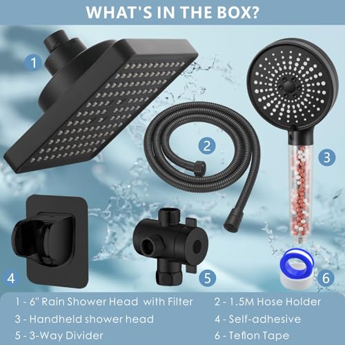 Filtered Shower Head with Handheld Combo