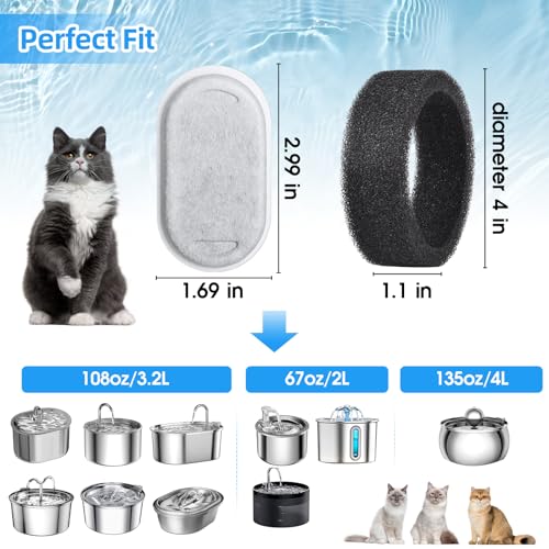 40 Pack Cat Water Fountain Filters (40 Count)
