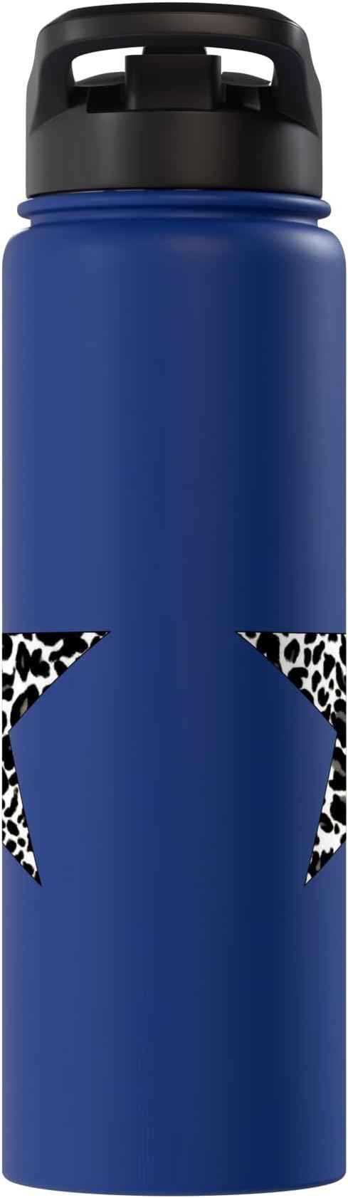 Star Shape - Cute Cheetah Leopard Print Graphic Stainless Steel Insulated Water Bottle