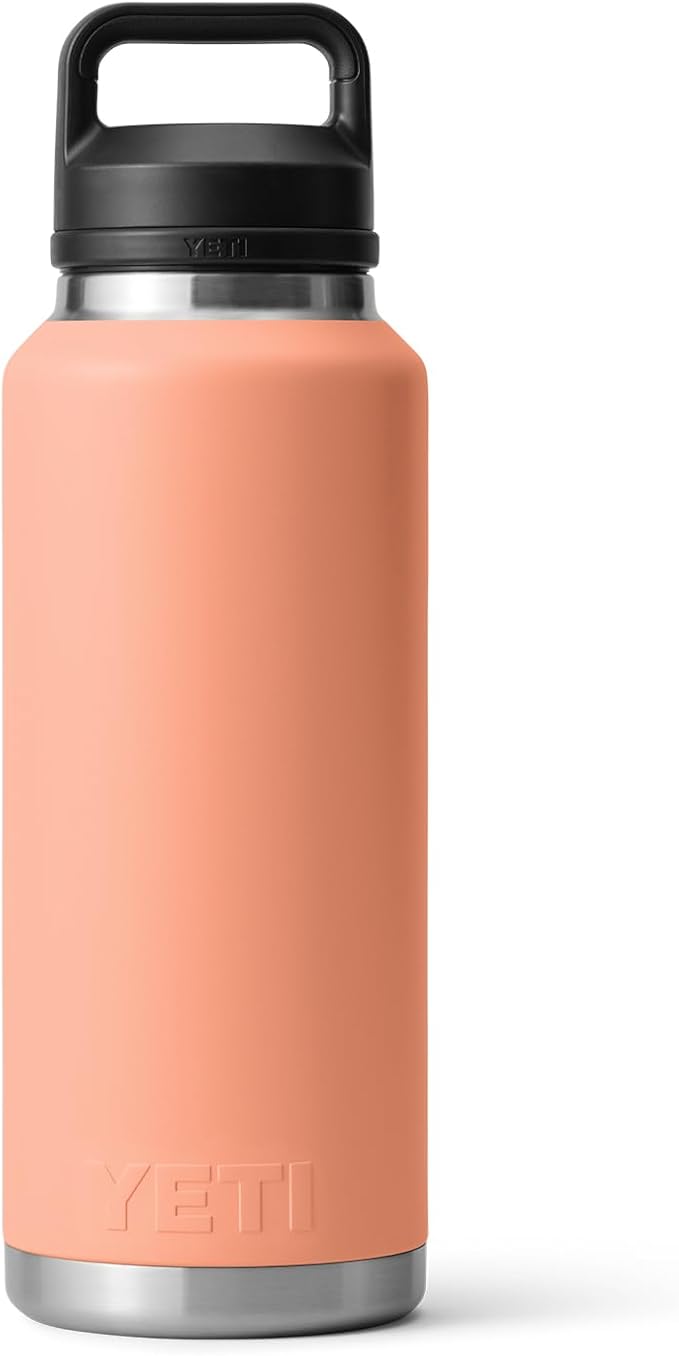 YETI Rambler 46 oz Bottle, Leakproof, Vacuum Insulated, Stainless Steel with Chug Cap, Lowcountry Peach