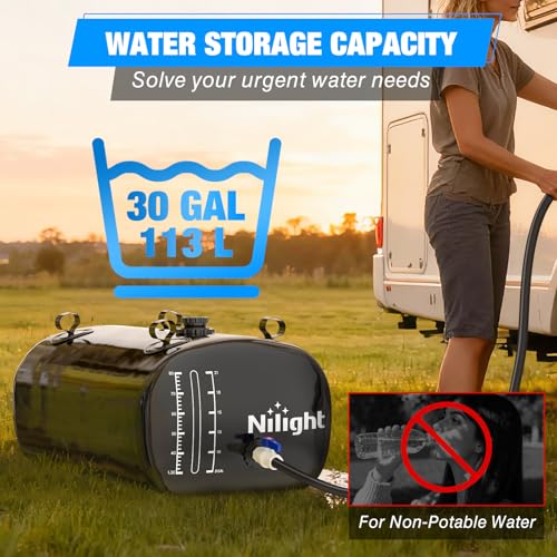 30Gal 113L Water Storage Bladder for RV Truck Camping Garden