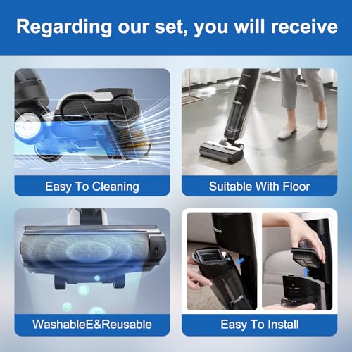 Roller Brush Replacement Compatible with Tineco S5 Vacuum Mop (9 Count)