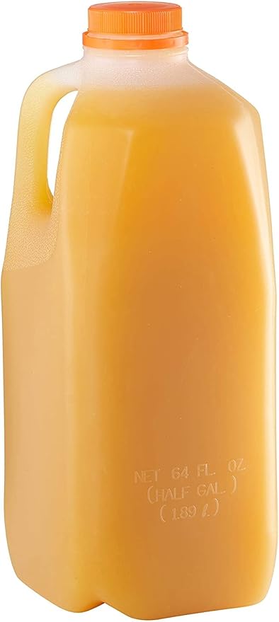 EcoQuality Empty Plastic Juice Bottles with Tamper Evident Caps 64 OZ - Half Gallon, Smoothie Bottles - Ideal for Juices, Milk, Smoothies, Picnic's and even Meal Prep Juice Containers (108)