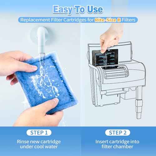 8 Pack Rite Size B Filter Cartridges Compatible with MarineLand