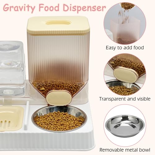 Gravity Cat Feeder & Water Dispenser