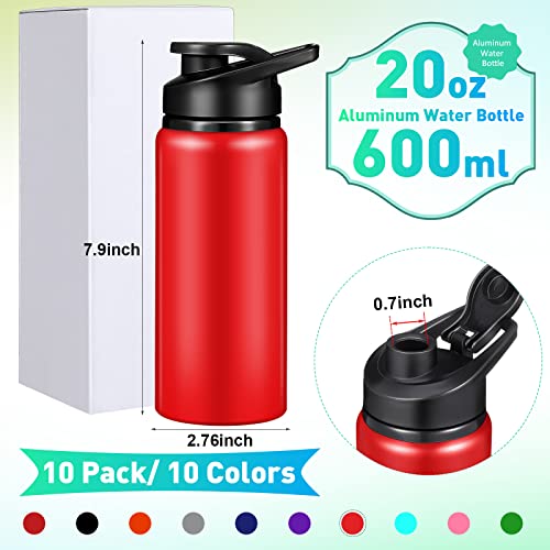 10 Pcs 20oz Aluminum Water Bottles Bulk
