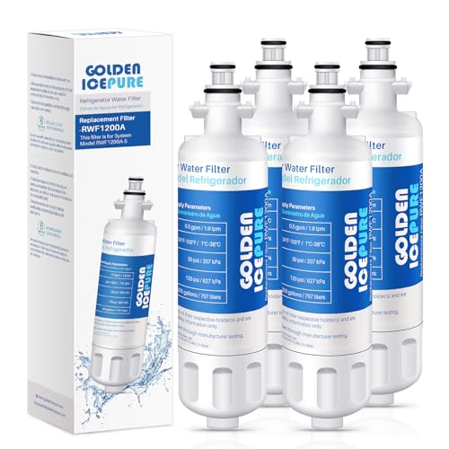 RWF1200A Refrigerator Water Filter Replacement for LG LT700P (4 Count)